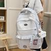Girls Plaid Backpack Junior High School Student Schoolbag Children Large Capacity Backpack