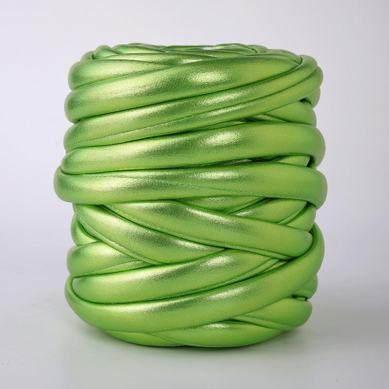 

Imitation Metal Leather Thick Super Bulky Chunky Yarn DIY Hand Knitting Woven Thread Basket Blanket Carpets Giant Yarn 500g