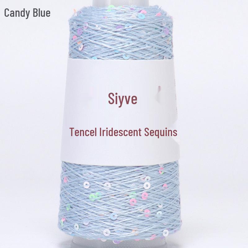 Si Yue Tencel Iridescent Paljettgarn: Handstickat Mode Bländar