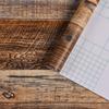DIY Brown Retro Wood Like Texture Peeling and Pasting Wallpaper Self-adhesive Wood Board Wallpaper Roll Detachable Vinyl Sticker