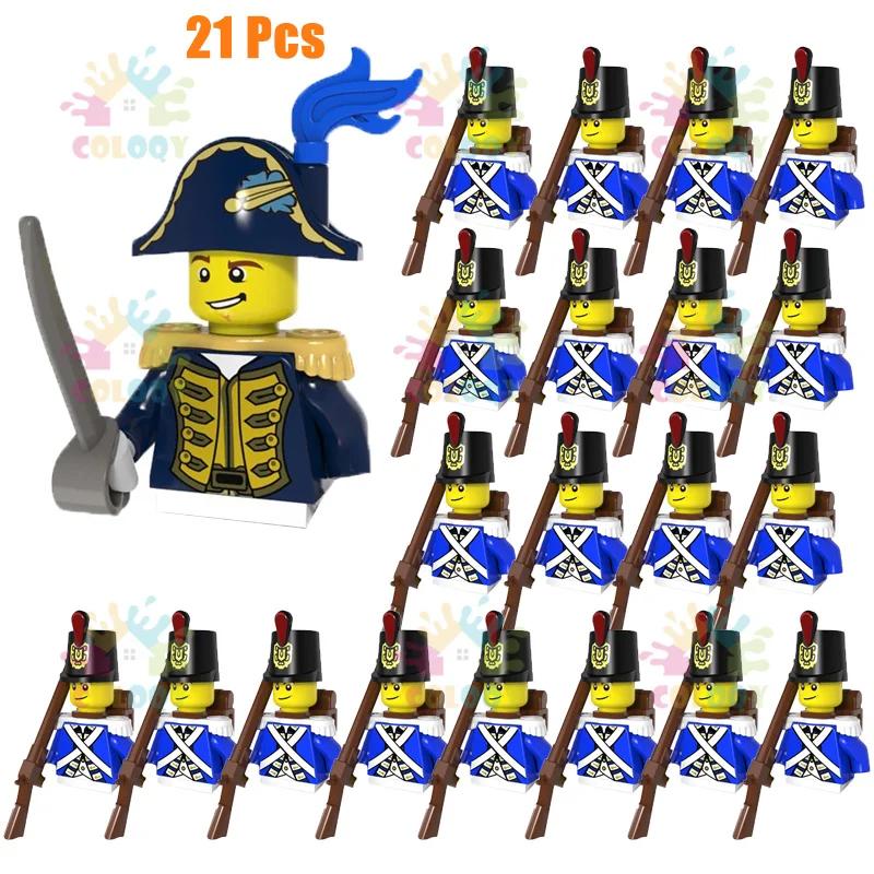 Kids Toys Imperial Navy Building Blocks Red Blue General Soldiers Set Mini Action Figures Toys For Kids Christmas Gifts