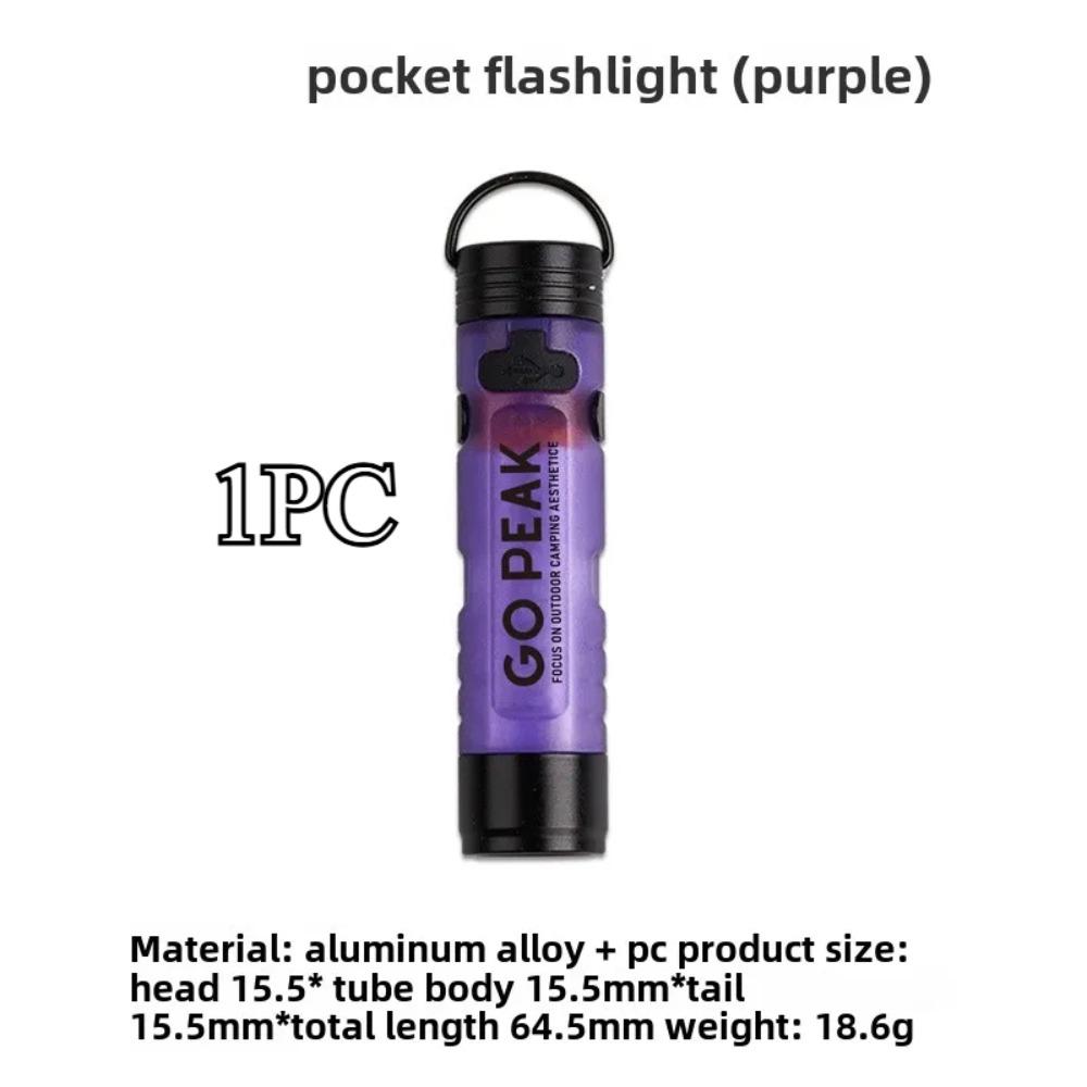 Strong Light Pocket Mini Flashlight Magnetic Hook Cap Clip Key Clip Light Rechargeable Long Endurance LED Flashlight Outdoor