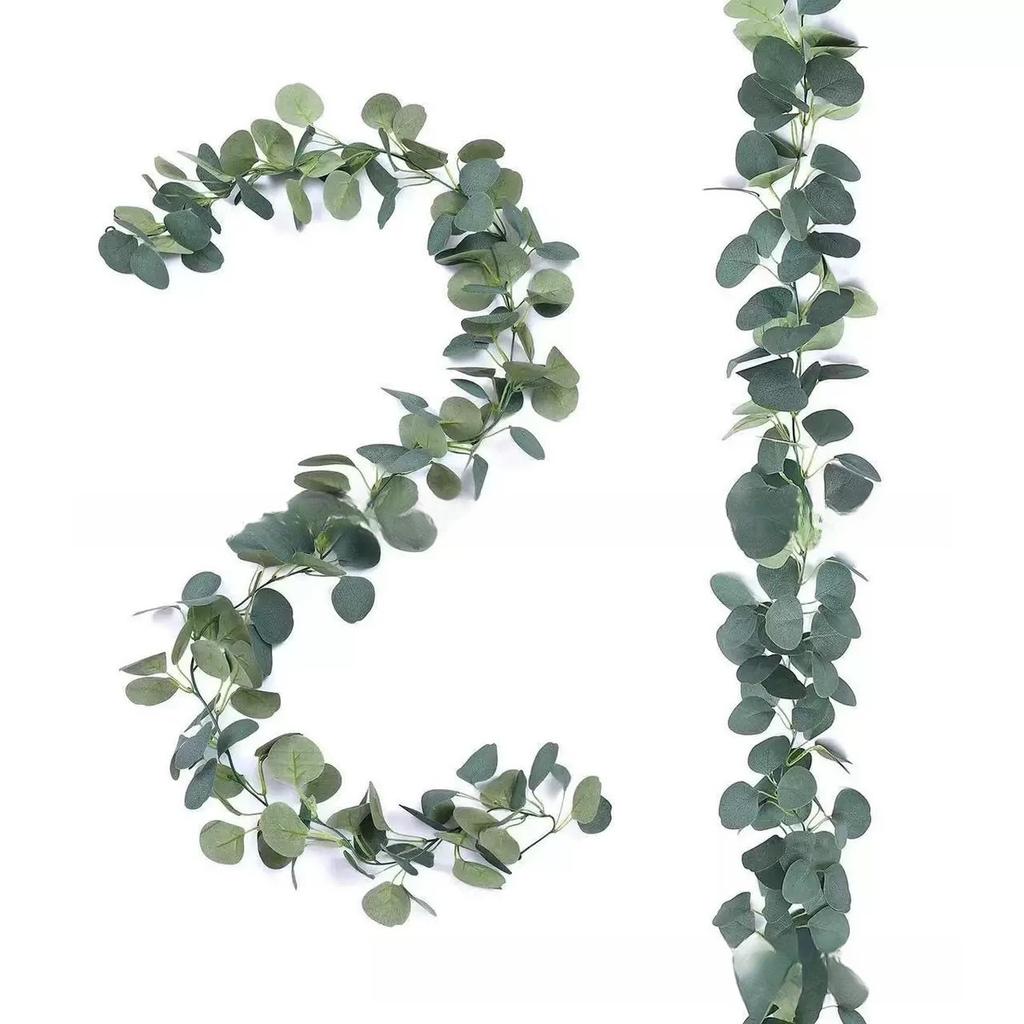 Greenery Garland Silk Artificial Spring Vines Eucalyptus Garland Handcrafted Artificial Eucalyptus Leaves For Wedding Home Decor