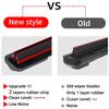 General J/U Hook Dual Rubber Strip Wiper Blade Boneless Car Windshield Wiper Multifunctional Boneless Double-layer Rubber Str
