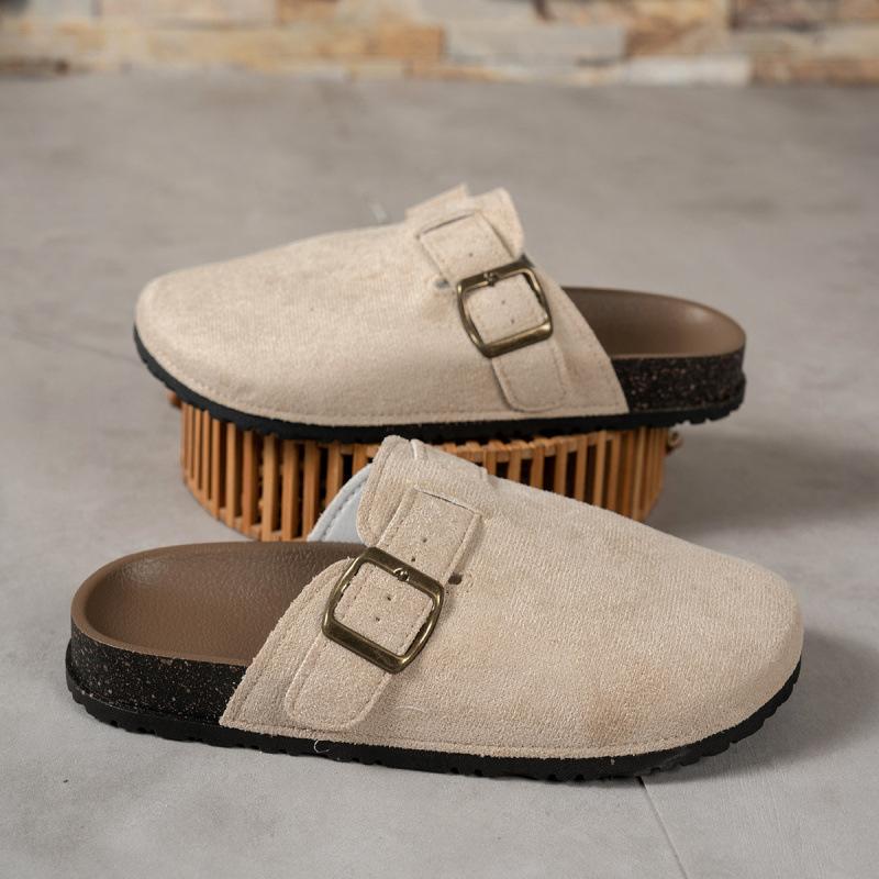 Large size Boken bag head half drag sandals summer round head half drag lazy shoes 36-37