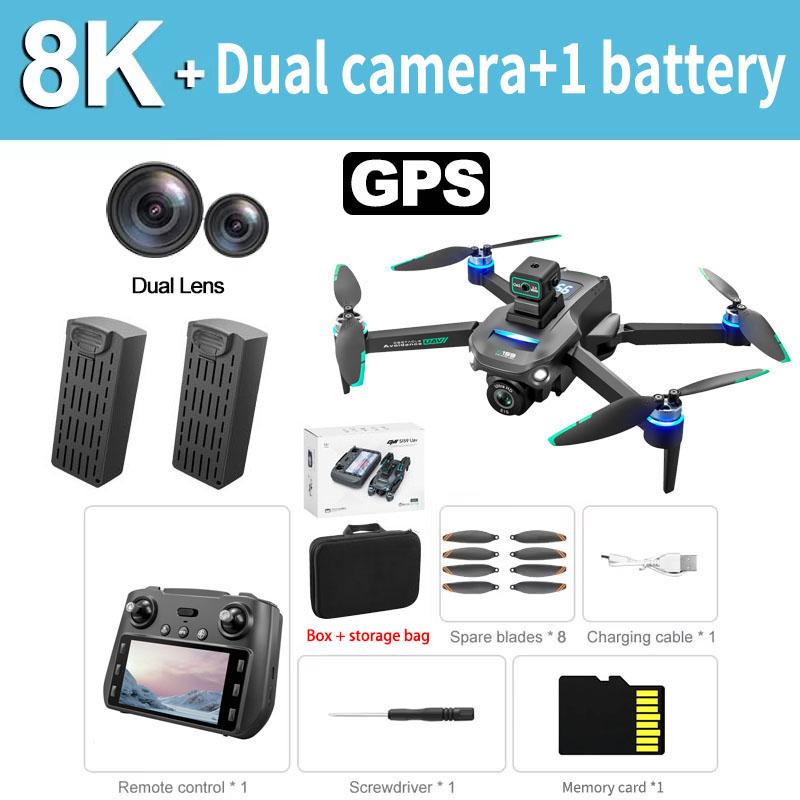 New GPS Drone Pro 5G Dual-Camera 8K HD Aerial Photography Drone with Screen Omnidirectional Obstacle Avoidance Dron RC Toy Boys