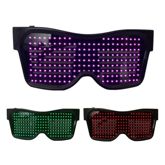 Electronic Bluetooth-compatible Luminous Glasses with LED Light Birthday Party Club Props