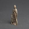 1Pc New Collectable Chinese Style Brass Carved Kwan-yin Guan Yin Buddha Exquisite Small Statues Home Decoration Knickknacks