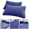 Padded Pillow Cover Quilted Waterproof Pillow Protector Heart Pattern Envelope Pillowcase Protection from Dust And Sweat for Home Bedroom School