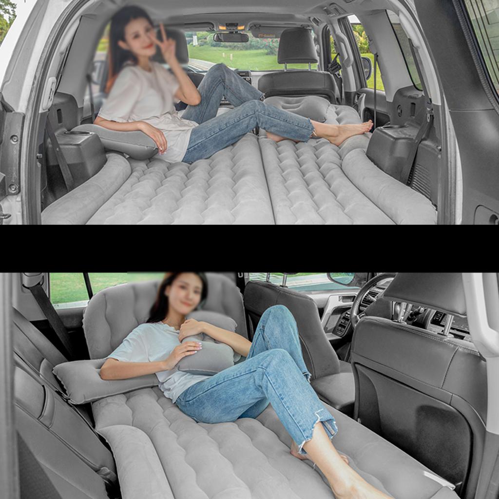 Camping Bed Car Air Mattress Vehicle Inflatable Thickened Travel Bed Sleeping Pad Camping Accessory Car Air Bed SUV Air Mattress