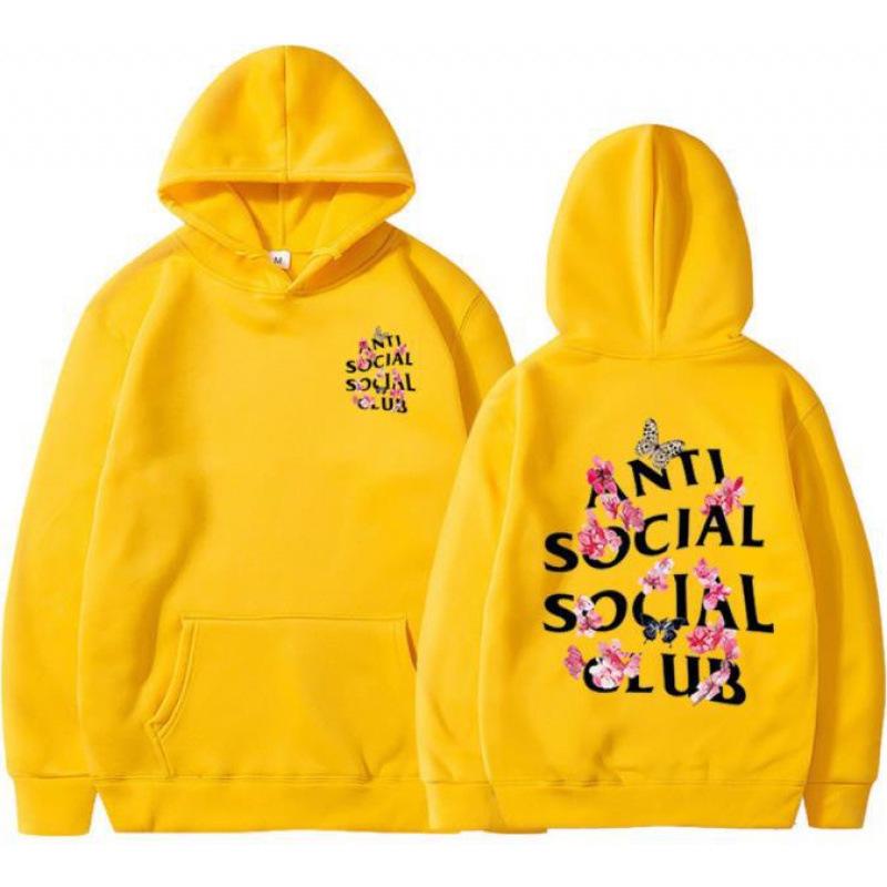 Unisex Kirsebærblomst Hættetrøje - Herre Efterår/Vinter Velour, Løs Pullover, Teen & Par Stil af ASSC