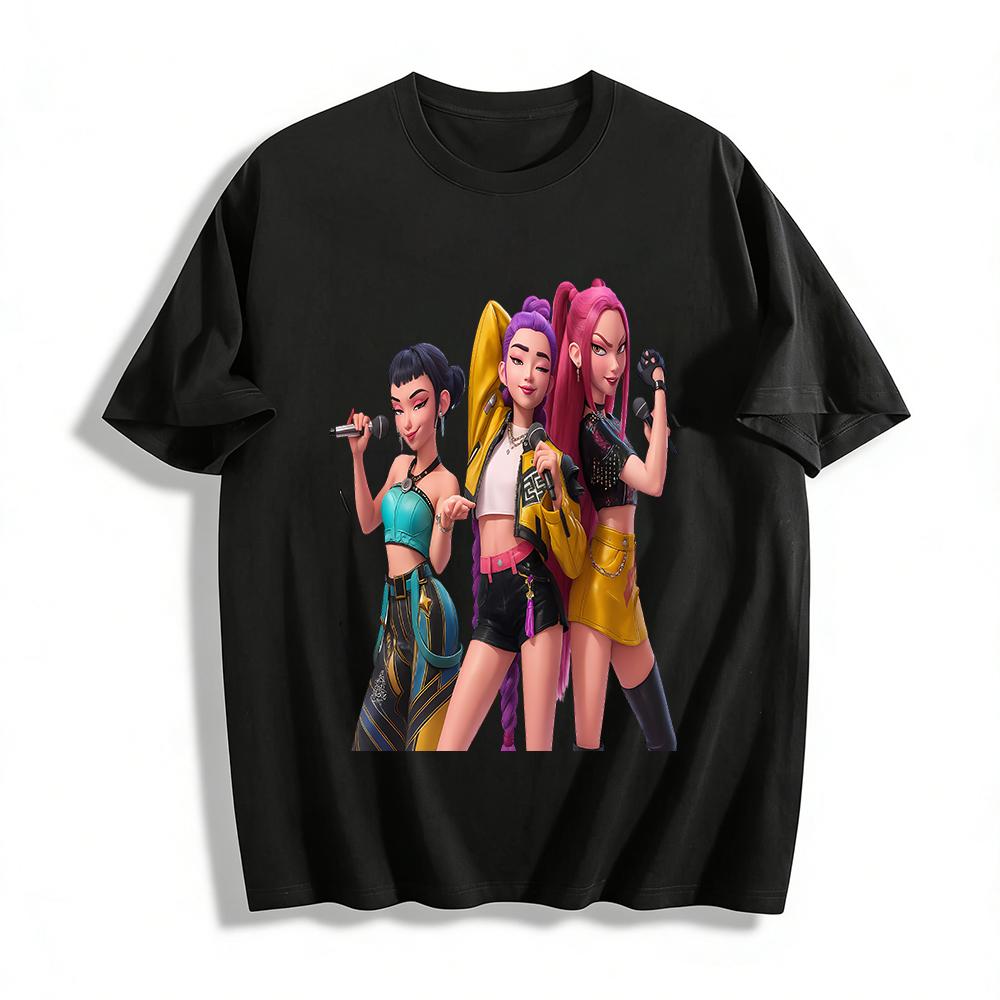

Cool Girl Group Print Casual Top Street Style Loose Fit Unisex Trendy T-Shirt Pure cotton T-shirt XXS