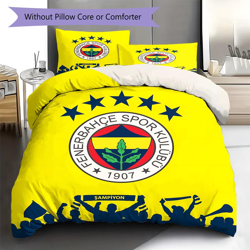 Sportovní klub Fenerbahce, Povlečení se vzorem FCSB, Sada přikrývek Povlak na přikrývku Povlak na polštář Domov Narozeninový dárek (1 * povlak na peřinu + 2 * povlak na polštář, bez jádra)