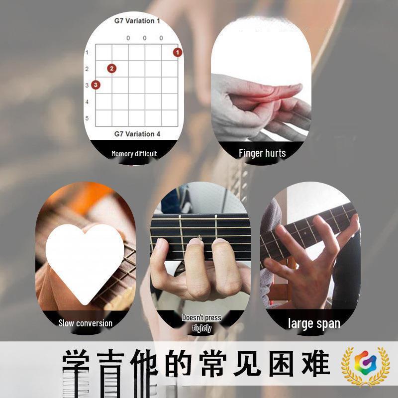 

Beginner s Pain-Free Folk Guitar Chord Aid with Automatic Gear Old White Folk Chord Device