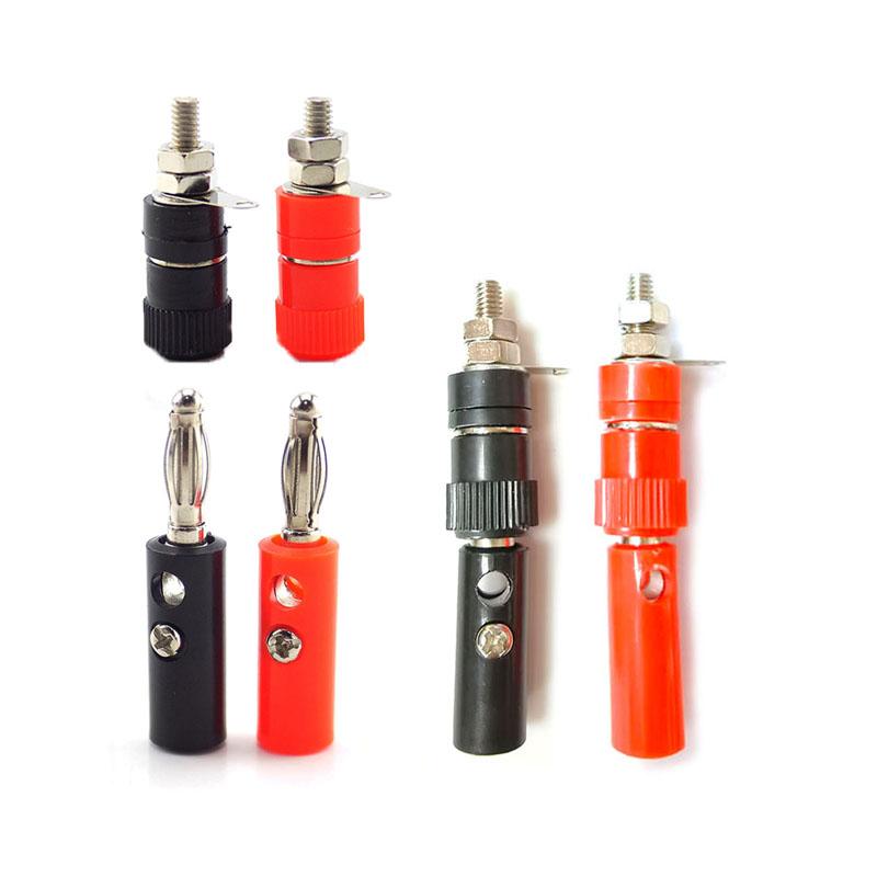 4mm Banana Jack Black Red Banana Socket 1set/2 Pieces Audio Speaker Terminal DIY Connectors