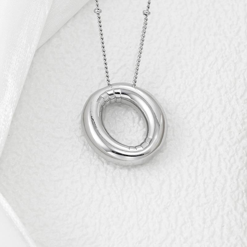 Smooth Chunky Bubble Initial letter Pendant Necklace Women Personality Jewelry Gold Balloon 26 Letter Necklaces