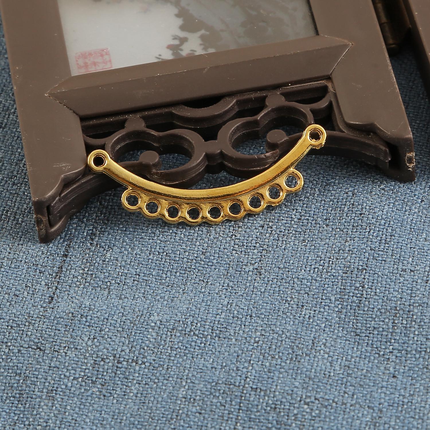 

10 шт., подвески из антикварного сплава с несколькими отверстиями для изготовления ювелирных изделий, очаровательное украшение «сделай сам» 6*36mm золотой