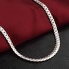 Nice 925 Sterling Silver 6MM Full Sideways Chain Necklace For Women Men Fashion Jewelry Sets Wedding Gift