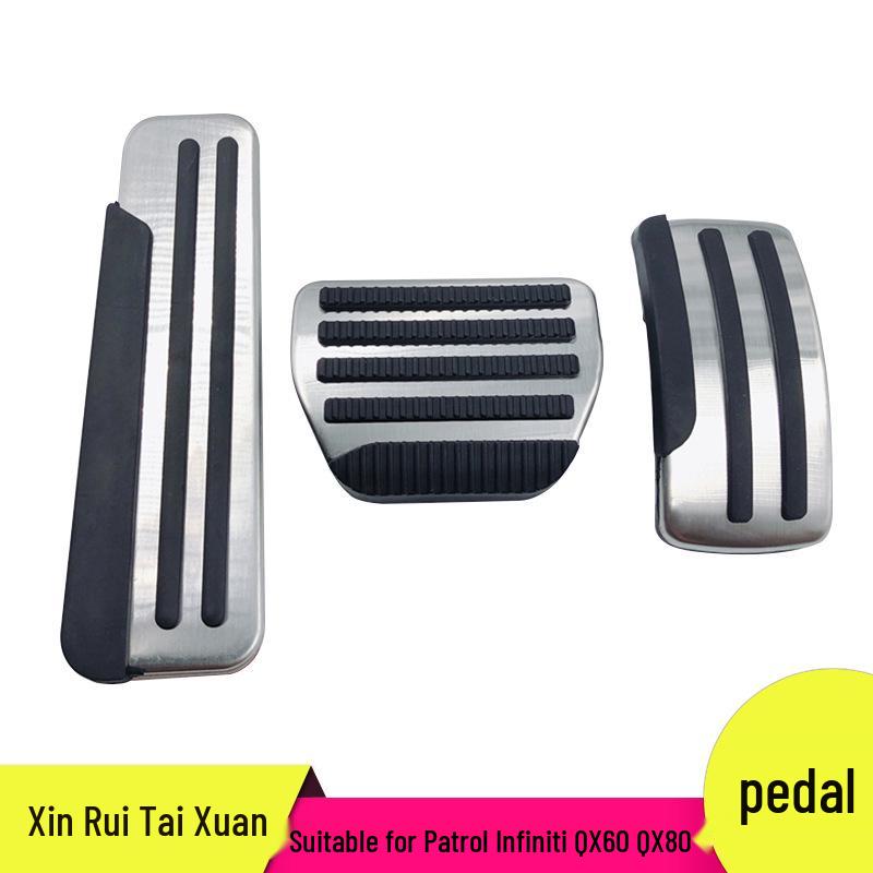 

Противоскользящие накладки на педали тормоза и газа для Infiniti Patrol QX60/QX80 Aluminum Alloy + Hard Rubber