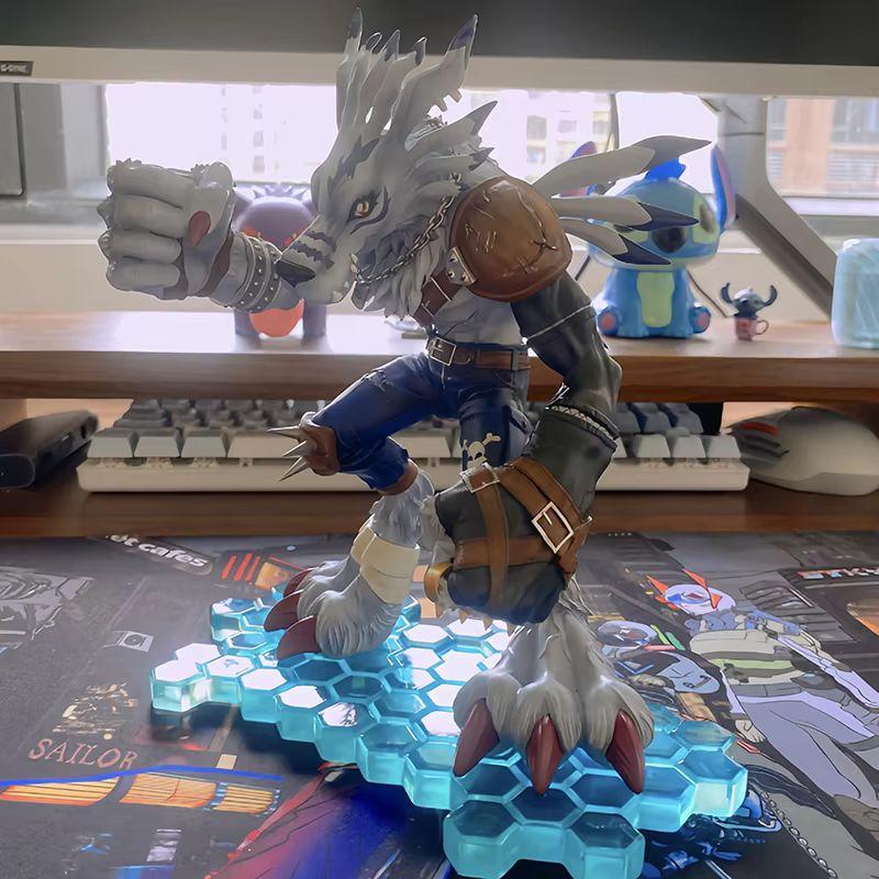22cm New Anime Action Figures Digimon Adventure Were Garurumon And Metal Greymon Collectible Toy Figurine Decoration Gifts PVC Poseable Articulated