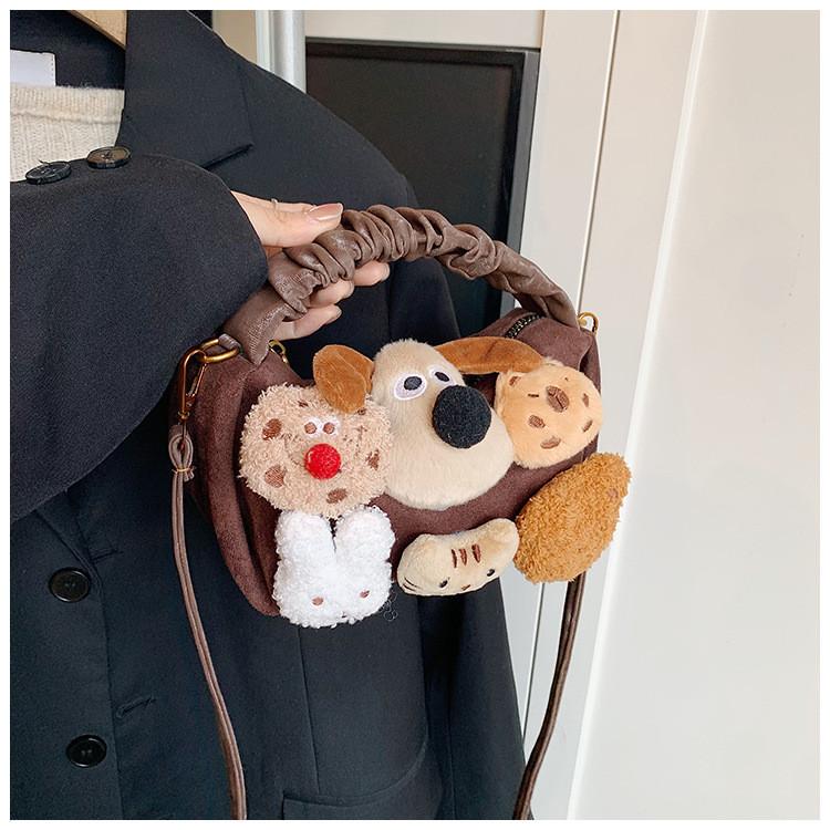 IELGY Cartoon Bag Autumn Winter Popular All-Match Cross-Body Casual Portable Pillow Bag