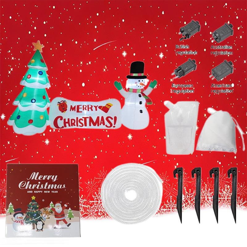 Inflatable Toy Tree Snowman Christmas Inflatable Model Luminous Inflatable Model Christmas Atmosphere Decoration Model