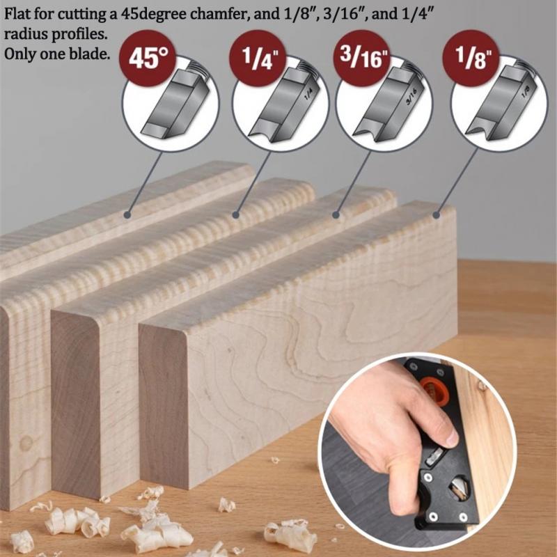 Aluminum Alloy Mini Woodworking Chamfer Plane DIY Hand Tool Edge Corner Round Bevel Trimmer