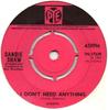 Disque 7 pouces SANDIE SHAW I Dont Need Anything 7N17239 Pye Records 1967 UK Pop Occasion