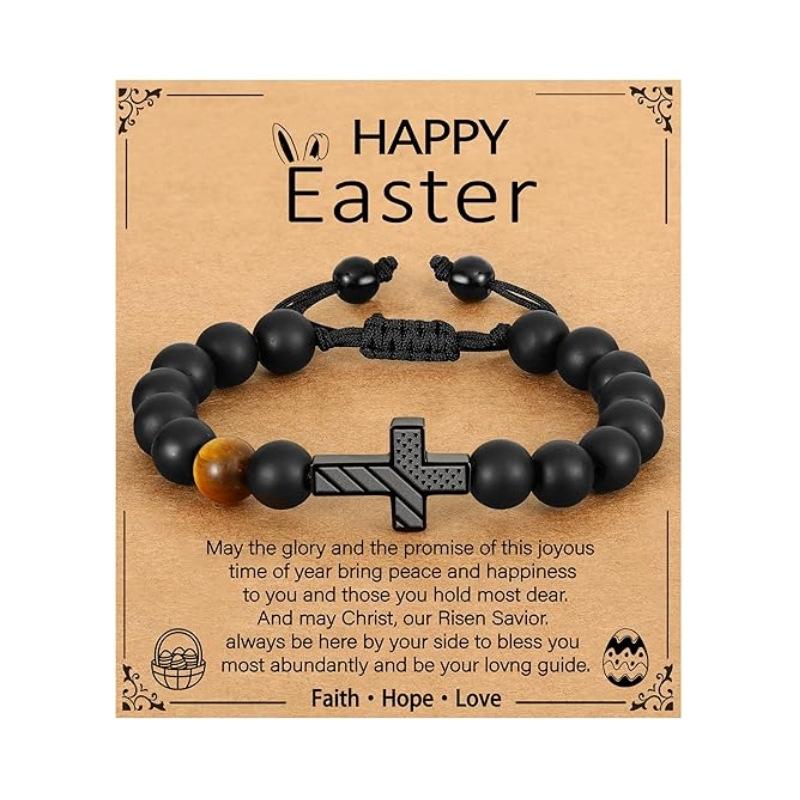 JYL TS Bracelet  Men's American Flag Cross Eye Boosts Patriotism & Luck