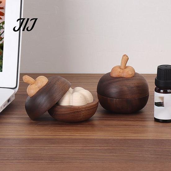 Minimalist Wood Aroma Diffuser Mangosteen Passive Oil Diffuser, Wooden Essential Creative Aromatherapy Portable Scent Diffusers, No-Electric