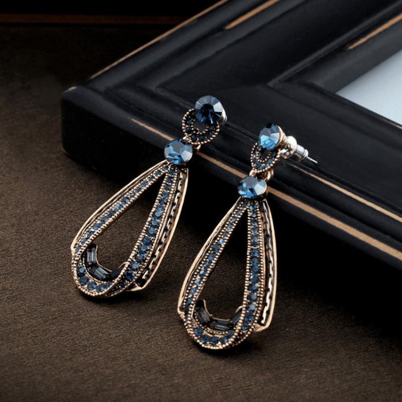 Exaggerated Retro Big Waterdrop Earrings Personality Ear Jewelry For Women Party Favors