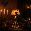 Non Dazzling Bedroom Lamp Halloween Vintage Table Lamp, Retro Resin Pumpkin Skeleton Black Cat Decorative Night Light, Gothic Bedside for Living Room