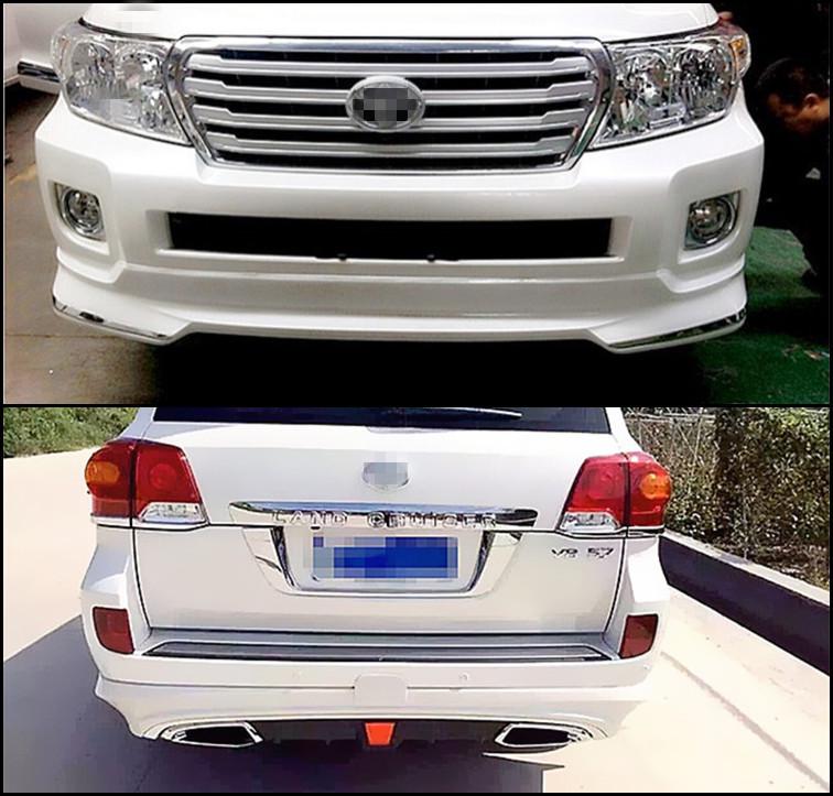 Compatible Body Kits for 12-15 Toyota Land Cruiser: Front & Rear with Lights and Front Bumper Modification Fan.