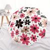 1pc Floral Pattern Automatic Folding Umbrella - Portable Foldable Design with 8 Ribs, Durable Plastic & Iron Frame Y250725076