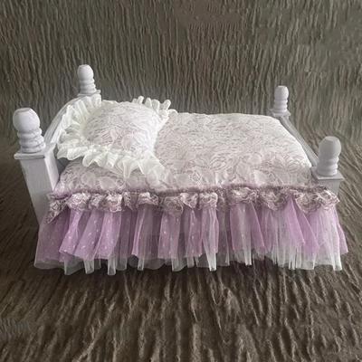 Newborn Lace Photography Mat with Posing Pillow - Soft Baby Mini Mattress Ideal for Infant Photo Shooting Essential Photo Props
