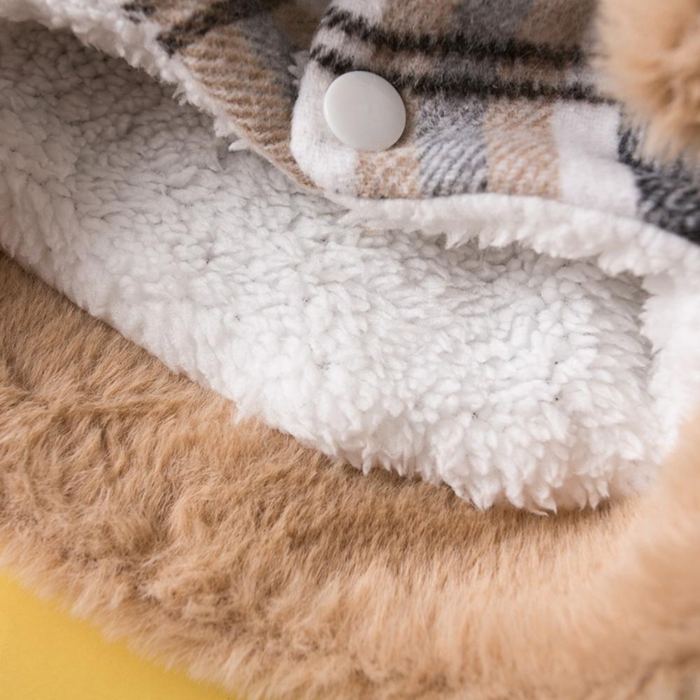 Jesień Zima z D-Ringiem Pies Ciepłe Pledy Płaszcz Kurtka Psa Twarz Małe Psy Kot Ubrania Dla Zwierząt Płaszcz Zimowy