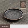 Retro Alloy Round Square Coaster Tea Set Accessories Lucky Cloud Pattern Cup Holder Insulation Pad Coffee Mat Desktop Decoration