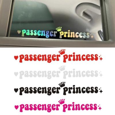 Funny Automobile Decoration Car Stickers Passenger Princess 15*2.3CM Auto Body Styling Rear Window Sticker Car Rearview Mirrors