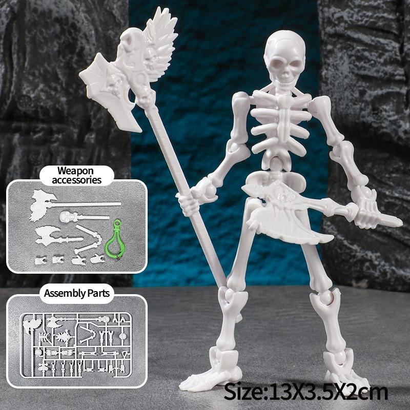 Multi-Jointed Movable Shapeshift Robot 3D Printed Skeleton Mannequin Dummy Lucky 13 Action Figures Desk Ornament Halloween Decor