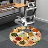1pc Autumnal Foliage Office Round Rug, Non-slip, Soft and Durable Office Rug for Interior Decoration, Perfect for Office, Beautiful Decoration yy26032