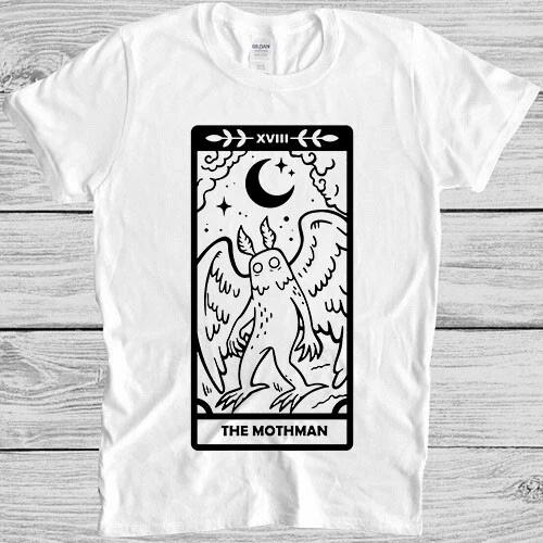 The Mothman Tarot Card Legend Parody Funny Meme Gift Tee T Shirt M1170 XXXXL