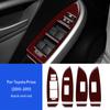 Real Soft Carbon Fiber For Toyota Prius 2010 2011 Door Window Switch Button Interior Trim Panel Car Sticker Accessories.