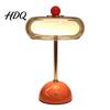 Dimmable Nightstand Light Retro Glass Mushroom Table Lamp USB Rechargeable Touch Control Bedside Modern Metal Desk Lamp 3 Colors Night for