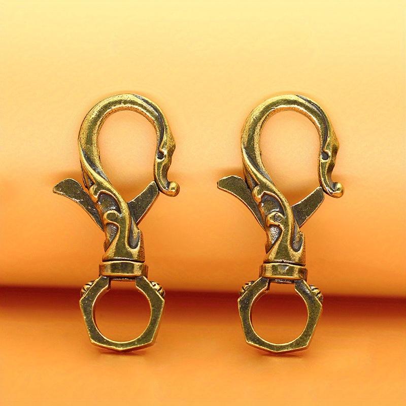 

2 шт. Брелок Дракон Феникс Антикварное ремесло Застежки-лобстеры Брелоки Открывалка для бутылок Брелок Медь Поясная пряжка Держатель для ключей 2Pcs
