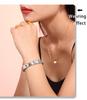 Exquisite Temperament Kaleidoscope Ring & Flower Bracelet Set in 18K Gold-Plated Titanium Steel