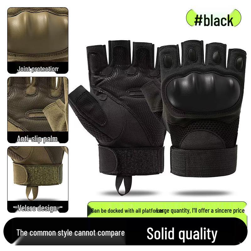 Men's Full-Finger Outdoor Tactical Gloves - Cut-Resistant, Wear-Resistant for Motorcycle Riding & Combat