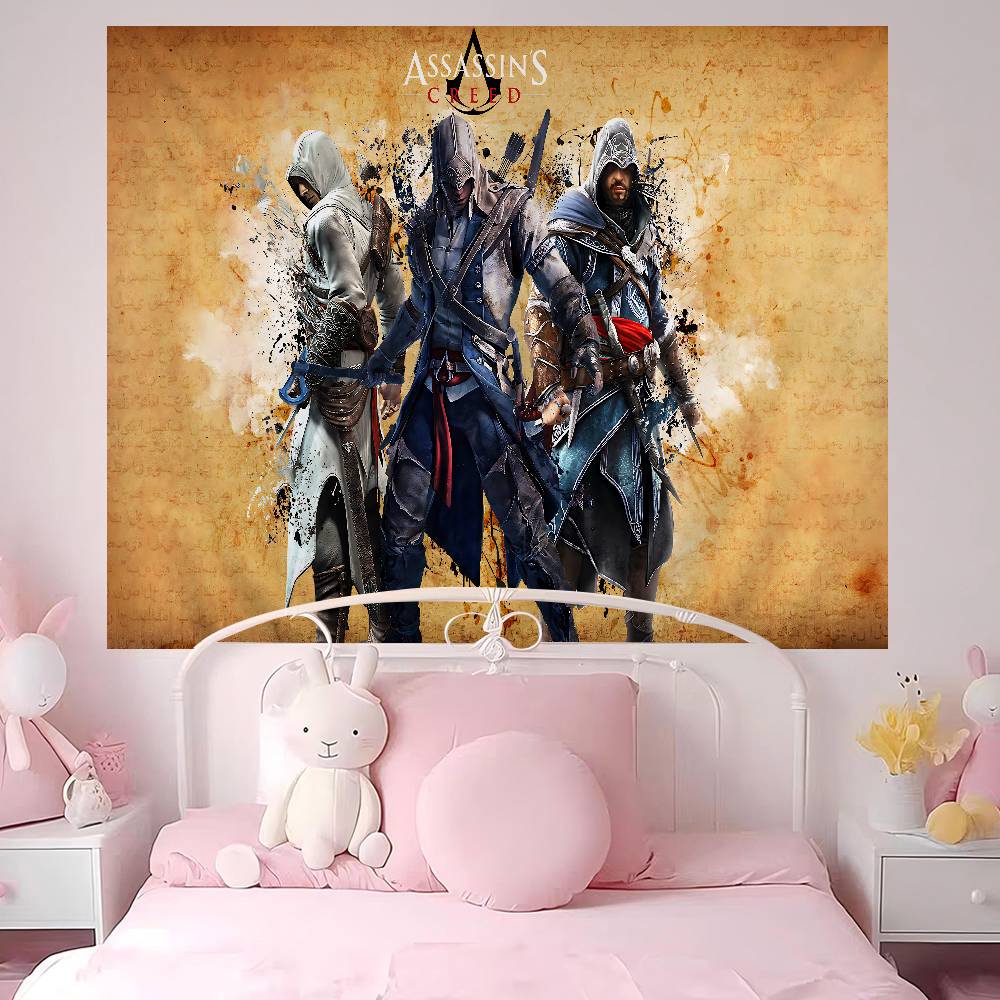 AAssassin CCreed Game Cartoon Tapestry Wall Hanging Decoration Household Home Decor