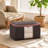 Cloth Storage Bag with Clear Window, Zippered Storage Bags with Handle, for Clothes Travel and Home Organization