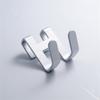 1/3/5pcs Space Aluminum Metal Shower Frameless Glass Door Hook Free Hole Towel Rack Hanger Key Holder Clothes Bathroom Organizer