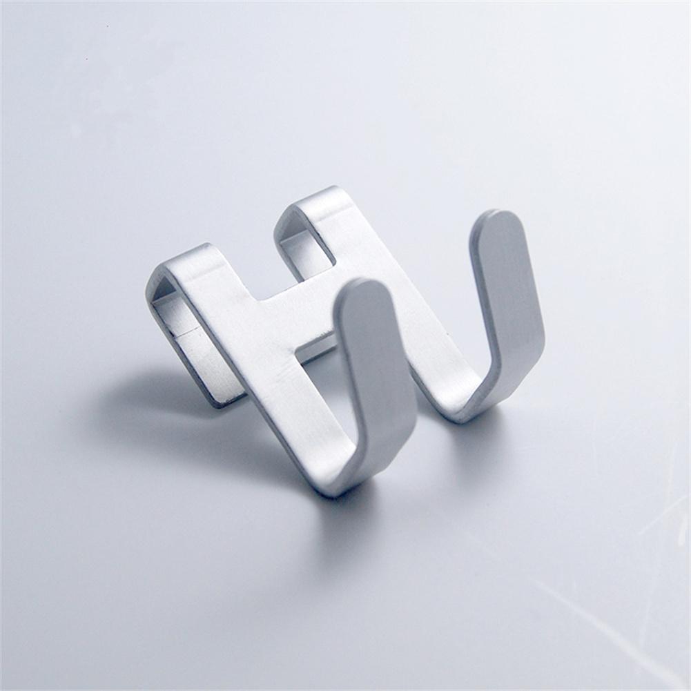 1/3/5pcs Space Aluminum Metal Shower Frameless Glass Door Hook Free Hole Towel Rack Hanger Key Holder Clothes Bathroom Organizer